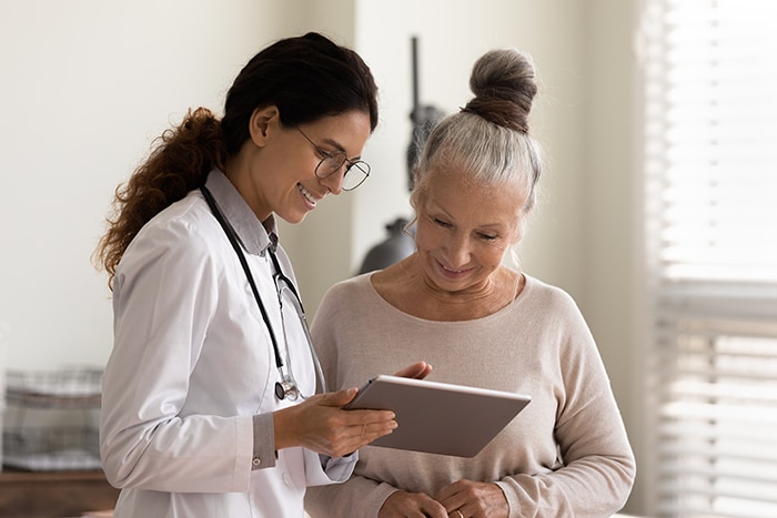 Doctor discussing with patient