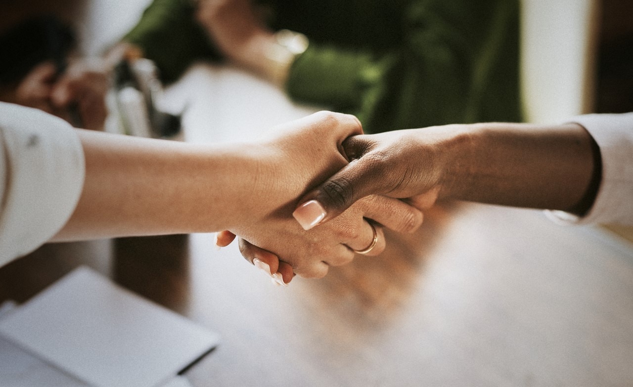 Shaking hands