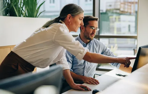 consultants in a discussion