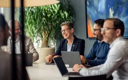 Team discussing in a meeting