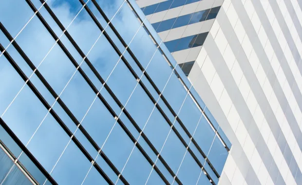 Glass building