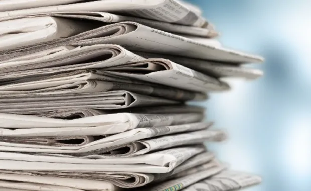 Newspaper stack
